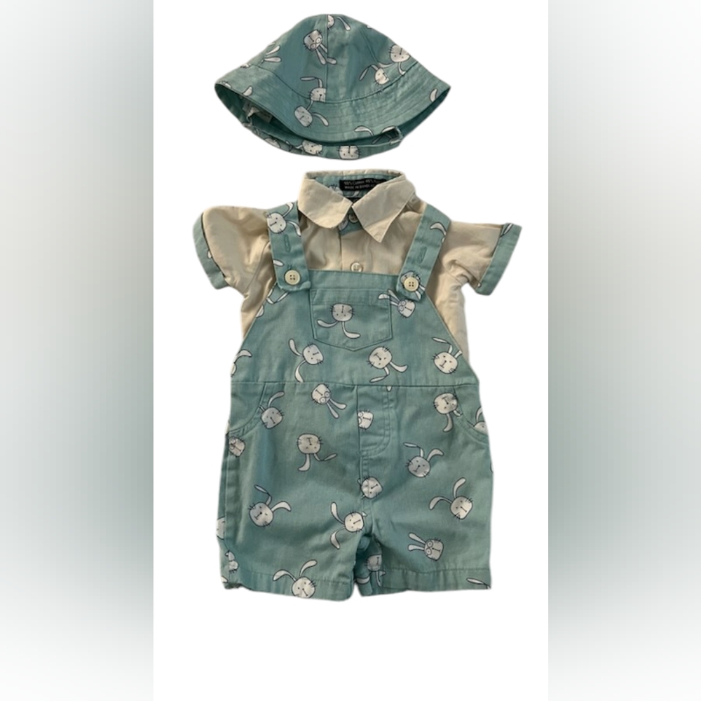 🐇🐇🐇 Easter Adorable BUNNY outfit with matching hat EUC